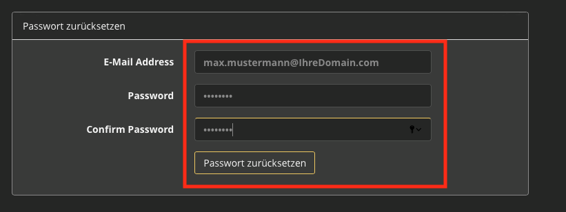 Passwort-zurucksetzen